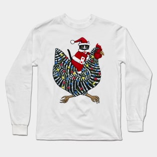 Christmas Chicken Ride Long Sleeve T-Shirt